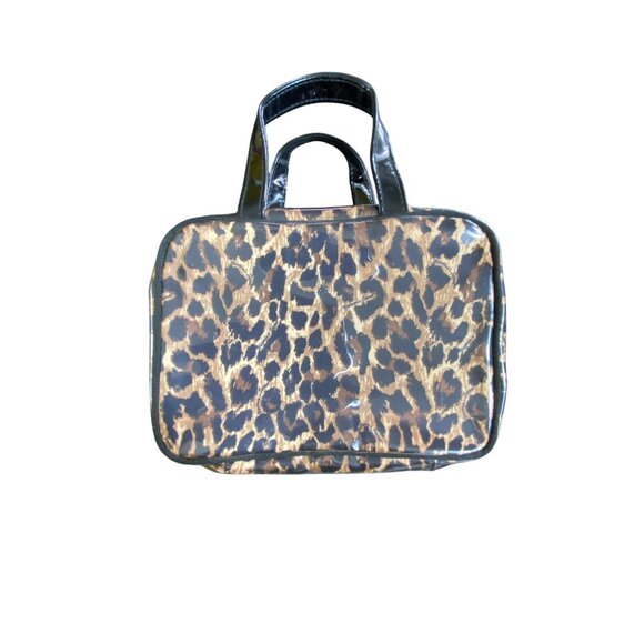 Victorias‎ Secret Leopard Print Travel Cosmetic Bag Medium Cute Retro Feminine - Picture 3 of 9